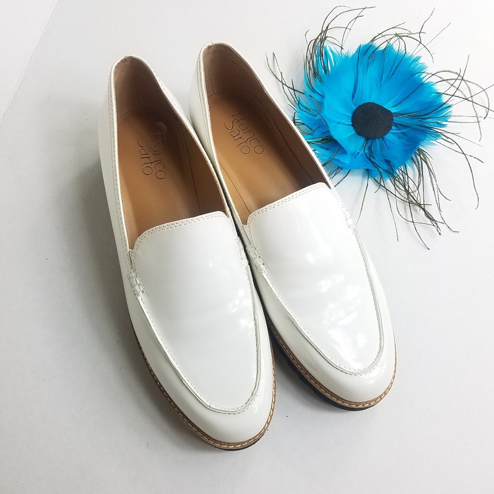 Cypress White Slip Platform Flats on Size 8 M - Picture 6 of 7